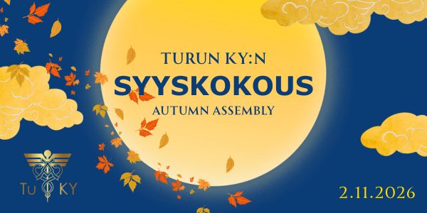 KOKOUSKUTSU: Turun KY:n syyskokous 2.11.2026 / NOTICE OF THE MEETING: General Autumn Assembly of Turun KY on November 2nd 2026